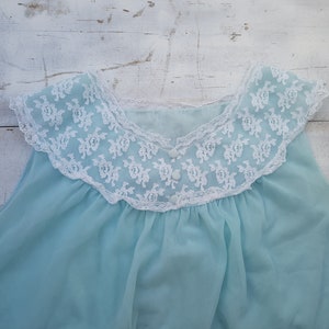 light blue babydoll vintage top image 3