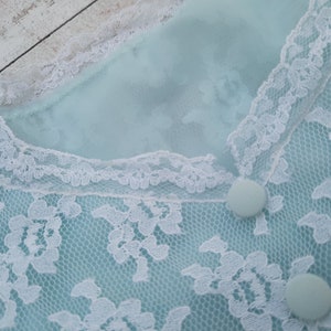 light blue babydoll vintage top image 2