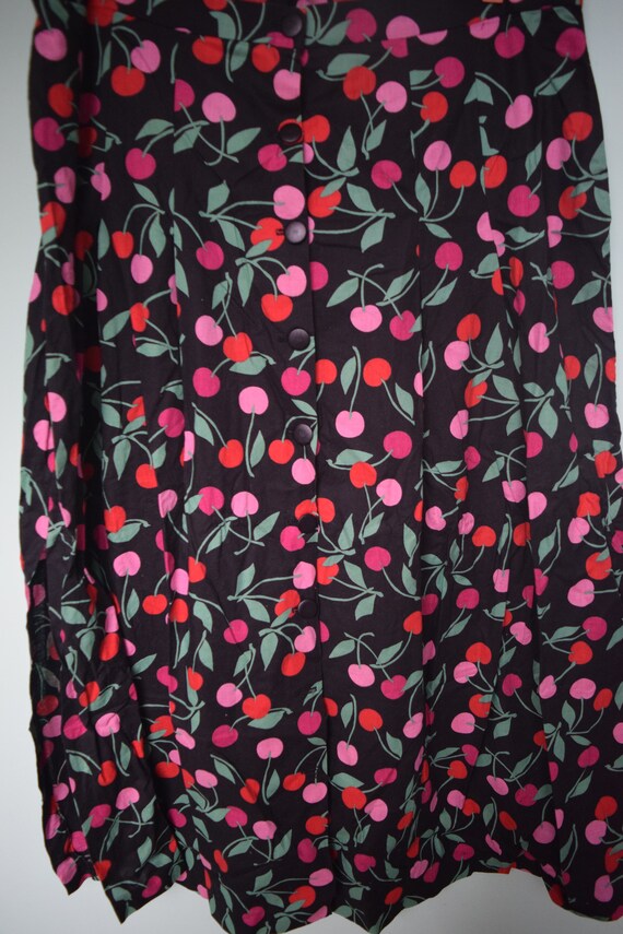 Rockabilly summer skirt with cherries - image 1