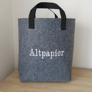 Trendige Filz Tasche fürs Altpapier NR.2