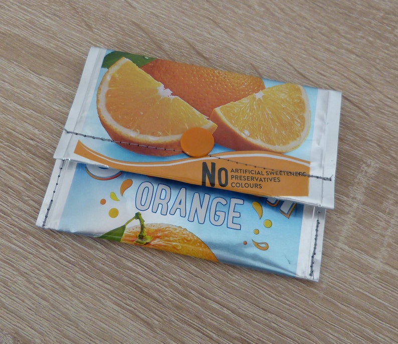 Geldbeutel aus Getränkepacks Orange Bild 1