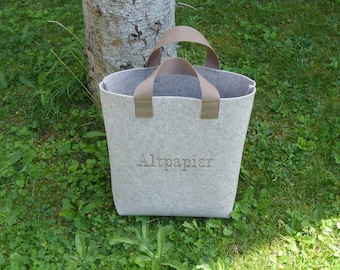 Trendige Filz Tasche fürs Altpapier NR.4