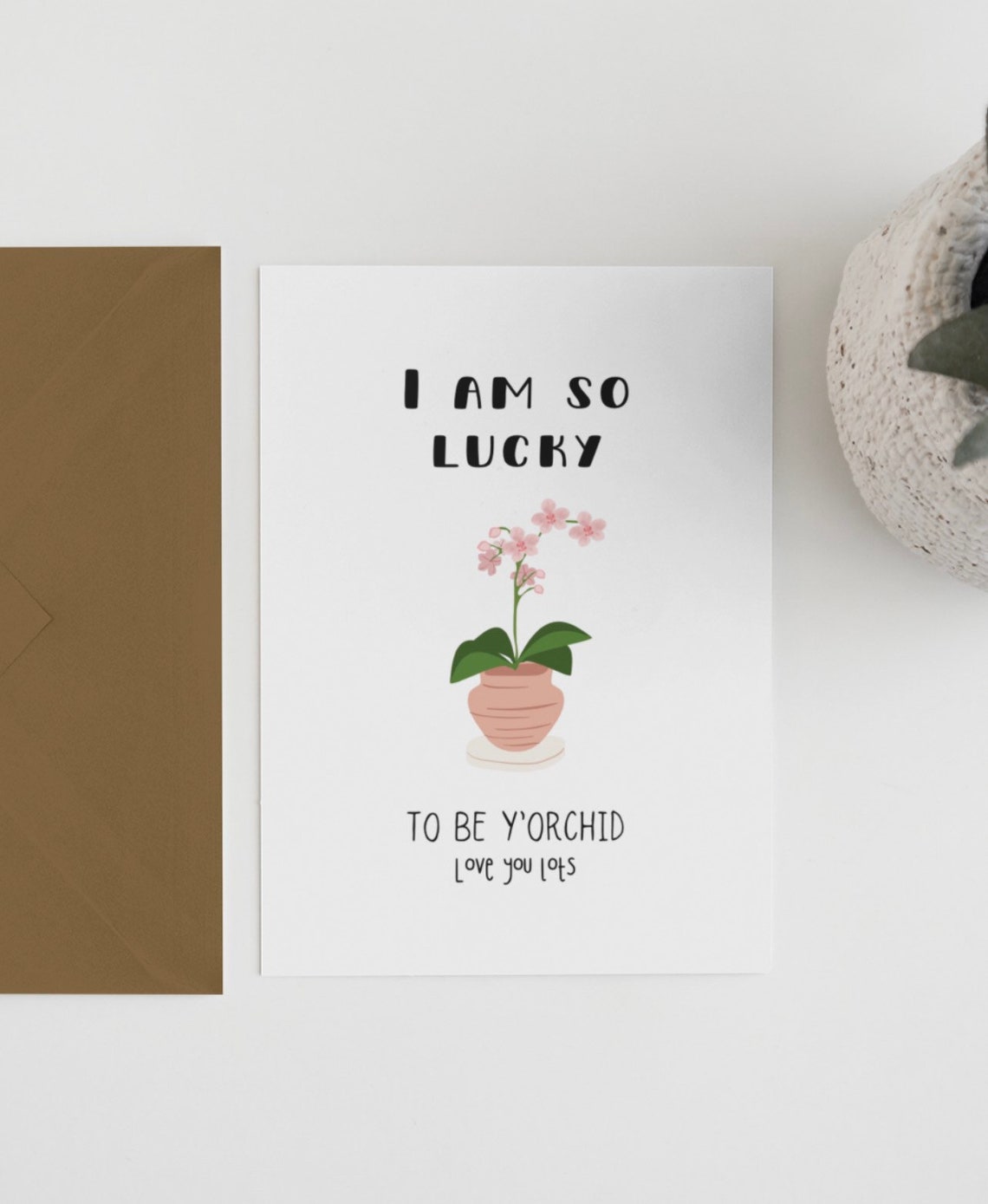 Orchid Pun Happy Mother's Day Birthday Card Flowers Etsy