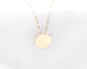 Simple 14k gold necklage from Less Makes More Collection, gold pendant, wedding jewelry, Minimalistic gold pendant, Delicate gol necklace