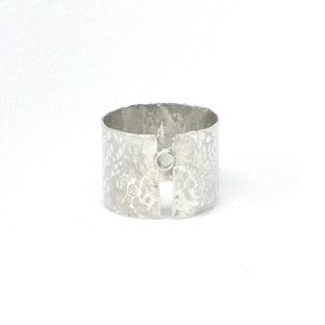 Sterling Silver Ring, Ring From Waste, Jewellery From Waste, Recycled Jewellery, Forged /Hammered Silver Ring, One Of Kind image 3
