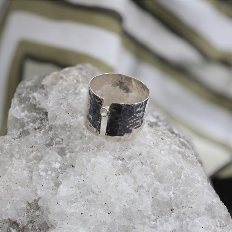 Sterling Silver Ring, Ring From Waste, Jewellery From Waste, Recycled Jewellery, Forged /Hammered Silver Ring, One Of Kind image 1