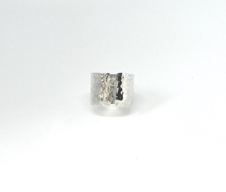 Sterling Silver Ring, Ring From Waste, Jewellery From Waste, Recycled Jewellery, Forged /Hammered Silver Ring, One Of Kind image 6