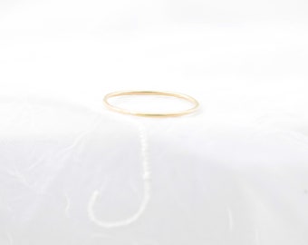 Simple 14K gold, minimalistic golden ring