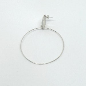 Large sterling silver wheel earrings image 2