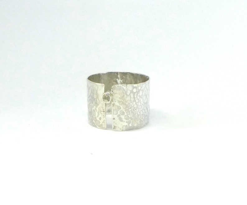 Sterling Silver Ring, Ring From Waste, Jewellery From Waste, Recycled Jewellery, Forged /Hammered Silver Ring, One Of Kind image 4