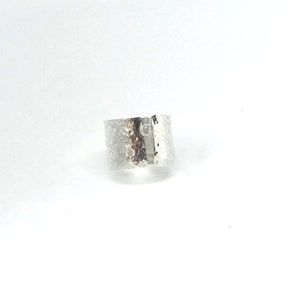 Sterling Silver Ring, Ring From Waste, Jewellery From Waste, Recycled Jewellery, Forged /Hammered Silver Ring, One Of Kind image 5