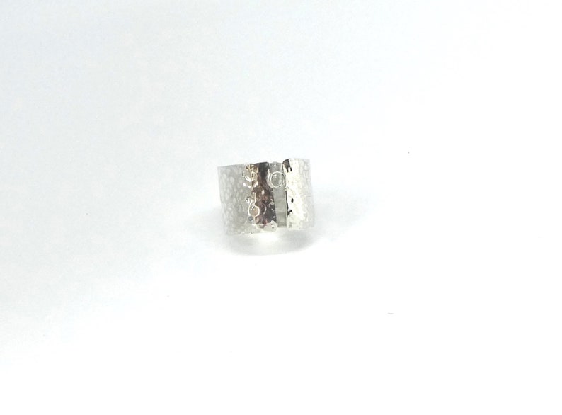 Sterling Silver Ring, Ring From Waste, Jewellery From Waste, Recycled Jewellery, Forged /Hammered Silver Ring, One Of Kind image 5