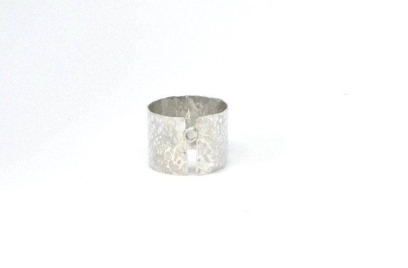 Sterling Silver Ring, Ring From Waste, Jewellery From Waste, Recycled Jewellery, Forged /Hammered Silver Ring, One Of Kind image 3