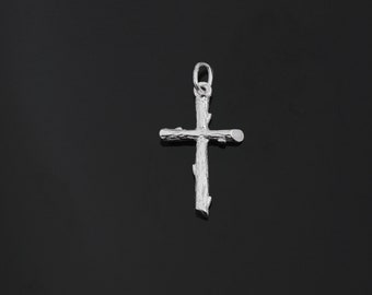 Silver Cross, Filigree Silver Cross, Delicate Sterling Silver Cross, Pendant Cross, Cross for Men, Simple Christian cross,