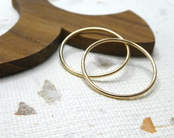 Simple ring, Set of two Simple 14K gold, minimalistic golden rings, Simple 14k gold rings