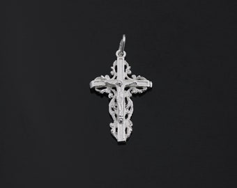 Sterling Silver Cross, Pendant Cross, Unique Cross, Christian Cross