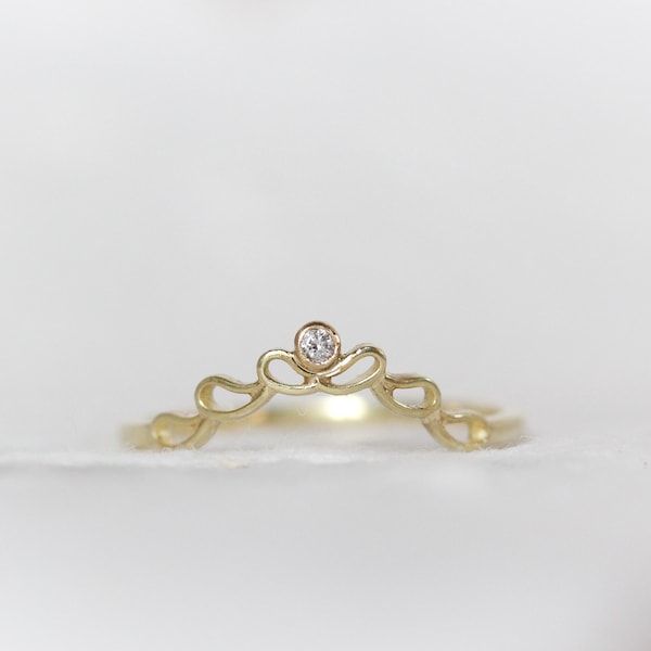 Filigran Ring aus Gold 750, Brillant, Handarbeit, Goldschmiede, Kathi Breidenbach