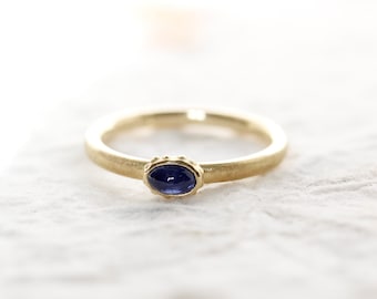 Ring, gold 750, size 54/55, stacking ring, narrow, unique from the goldsmith Kathi Breidenbach