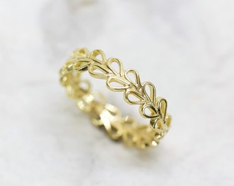 Ring made of delicate filigree, 18 carat, to combine or solo, collecting ring, stacking ring, goldsmith Kathi Breidenbach