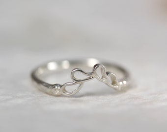 Ring aus filigranem Draht, zart, Silber 925, Stapelring, Sammelring, Beisteckring, Goldschmiedearbeit