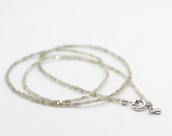 Diamond necklace with 585 white gold clasp