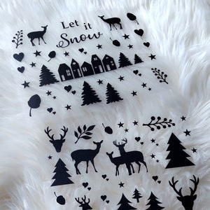 Sticker sheets with Christmas motifs, winter motifs to decorate