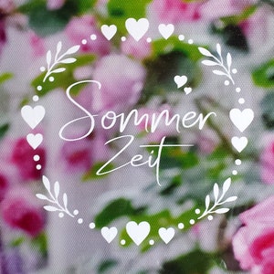 Aufkleber Rub on Kranz, Sommer Zeit, Landhaus deko, Spiegel, Wohndeko, Hygge, Geschenk, Glasdekoration