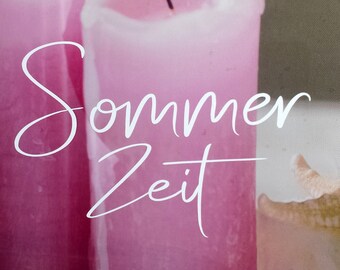 Aufkleber Sommerzeit, Sticker,  Spiegel, Wohndeko, Geschenk, Glasdekoration