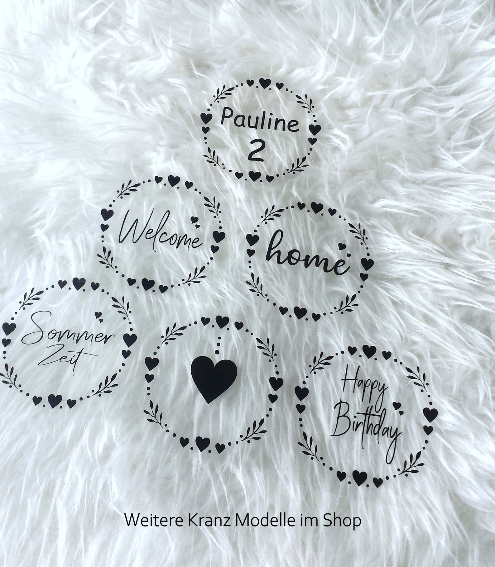 Aufkleber Kranz home Landhaus dekoHygge Spiegel Etsy.de