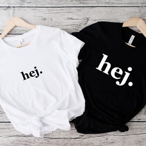 Iron-on transfer "hej", iron-on patch, "hej" design, iron-on transfer, design, shirt slogan