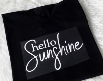 Bügelbild hello  sunshine groß Aufbügler Plott