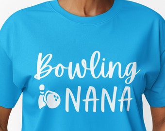 Bowling Nana Bowling Nana Camisa Azul Bowling Camisa Bowling Camisa para Nana Bowling Lane Bowling Nana Camisas Bowling Linda Camisa de Bowling