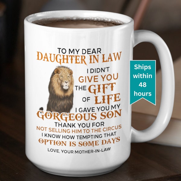 Daughter In Law Gift For Daughter In Law Mug For Daughter In Law Funny Daughter In Law Gift Future Daughter In Law Gift Coffee Mug