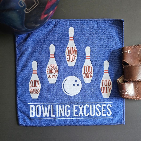 Blauwe Bowling Excuses Bowling Handdoek Microfiber Aangepaste Bowling Handdoek Bowling Cadeau voor Bowling Papa Aangepaste Bowling Handdoek Cadeau voor Bowler