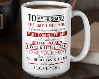 To My Husband Mug, To My Husband, My Missing Piece, Missing Piece, I Love My Husband, For My Husband, I Love My Hubby, Gift For Husband