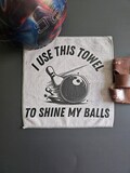 Shine My Balls Bowling Towel Microfiber Funny Bowling Towel Gift For Bowler Gift Customized Bowling Towel Funny Bowling Gift Microfiber Bowl