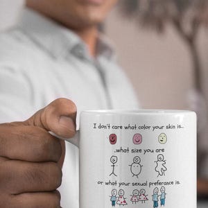 I Hate Everyone Mug I Dont Care What Your Skin Color Is Mug I Hate People Mug I Cut Everyone Equality I Dont Care Mug Hate Everyone Gift image 2