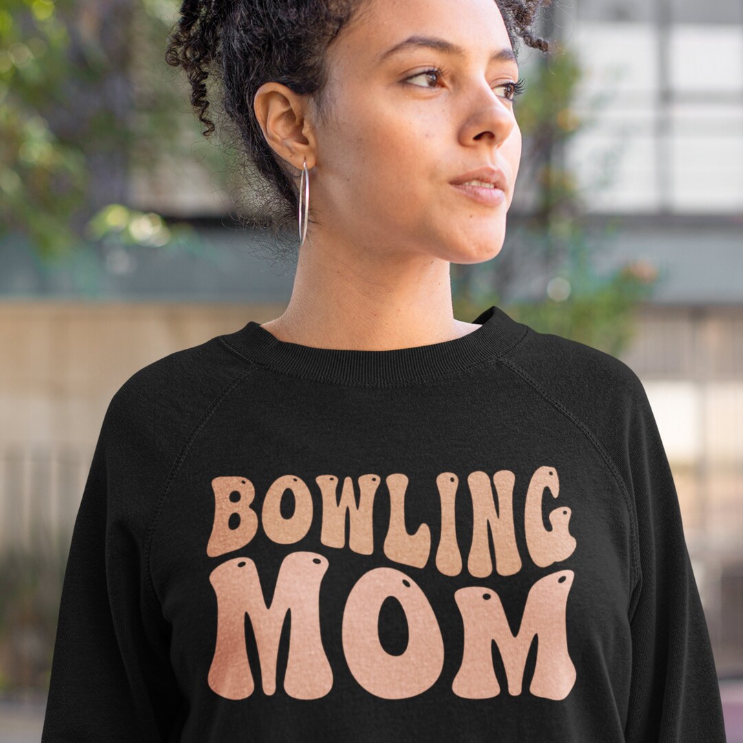 Wavy Retro Bowling Mom Shirt Bowling Mom Sweatshirt Bowling Mom Bowling