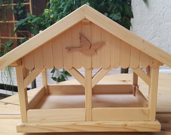 Vogelfutterhaus Fachwerk aus Holz