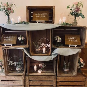 Aufkleber verliebt, verlobt, verheiratet personalisiert DIY