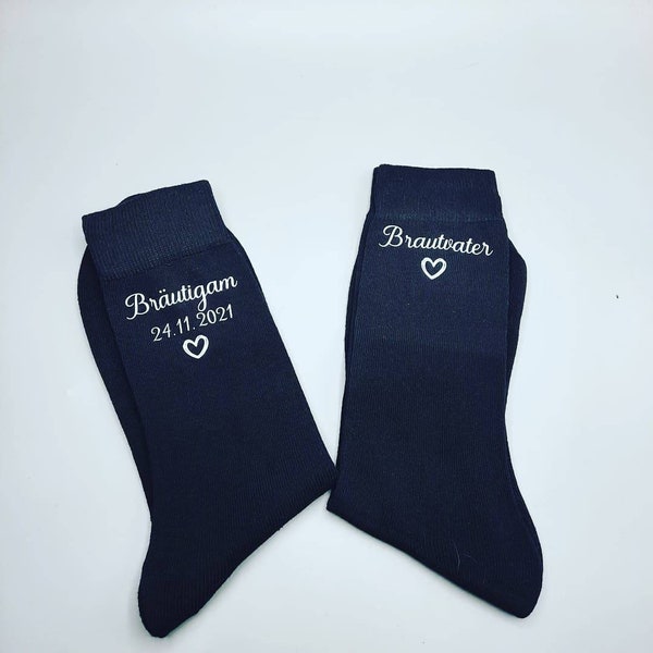 Hochzeits Socken Bräutigam/Brautvater/Trauzeuge