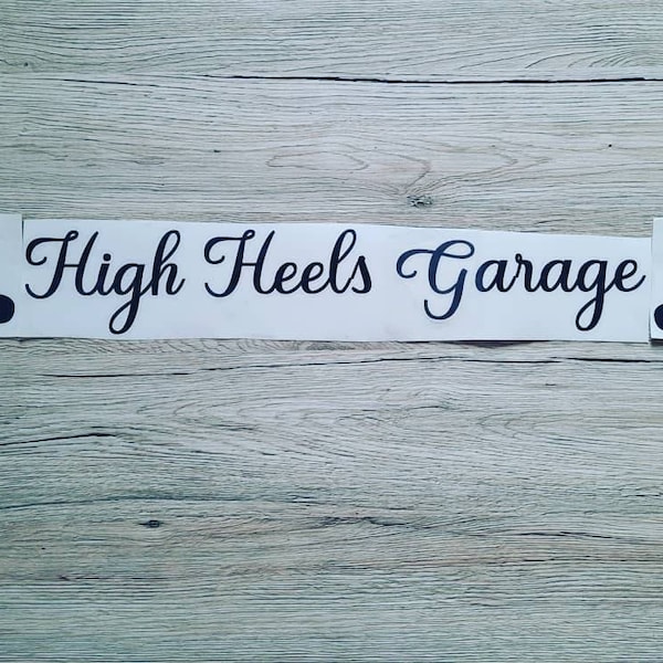 High heels / tie / bow tie garage decal