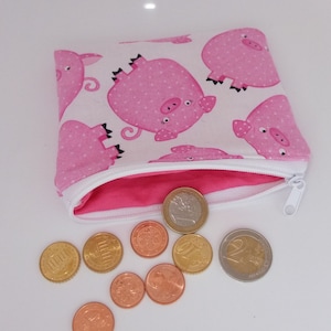 Mini Geldbeutel* Schweine * für Geld, Karten, Erste Hilfe, Schminke, Geldbörse, Portemonnaie, Schminktasche , kleine Tasche, Geldbeutel