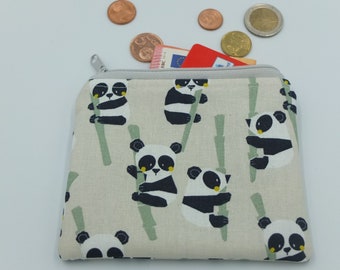 Mini Tasche Geldbeutel * Panda  * für Geld, Karten, Erste Hilfe, Schminke, Geldbörse, Portemonnaie, Schminktasche , kleine Tasche,