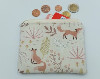 Mini Tasche Geldbeutel * Fuchs * für Geld, Karten, Erste Hilfe, Schminke, Geldbörse, Portemonnaie, Schminktasche , kleine Tasche,