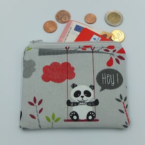 Mini Tasche Geldbeutel * Panda * für Geld, Karten, Erste Hilfe, Schminke, Geldbörse, Portemonnaie, Schminktasche , kleine Tasche,