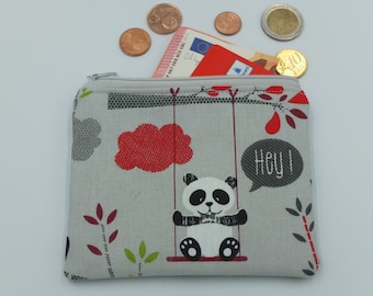 Mini Tasche Geldbeutel * Panda * für Geld, Karten, Erste Hilfe, Schminke, Geldbörse, Portemonnaie, Schminktasche , kleine Tasche,