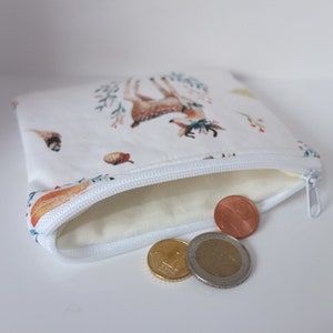 Mini  Geldbeutel* Reh * für Geld, Karten, Erste Hilfe, Schminke , Geldbörse, Portemonnaie, Schminktasche , kleine Tasche, Geldbeutel