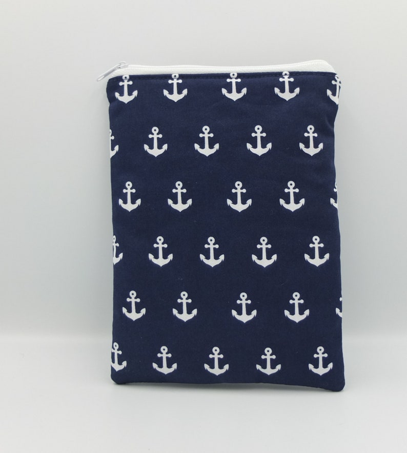 eReader Maritime pochette eBook, ancre, marine, coquillage, poisson, plage image 2