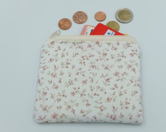 Mini Tasche Geldbeutel * Fleur * für Geld, Karten, Erste Hilfe, Schminke, Geldbörse, Portemonnaie, Schminktasche , kleine Tasche,